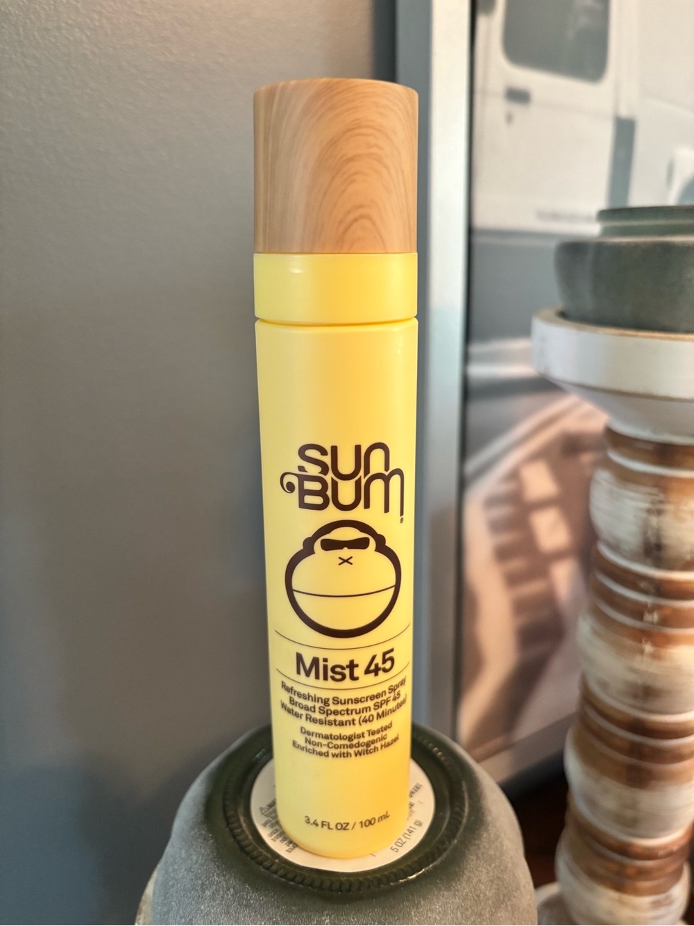 Sun Bum Mist 45 SPF Sunscreen Spray - Bright Yellow Bottle EXP 11-2028